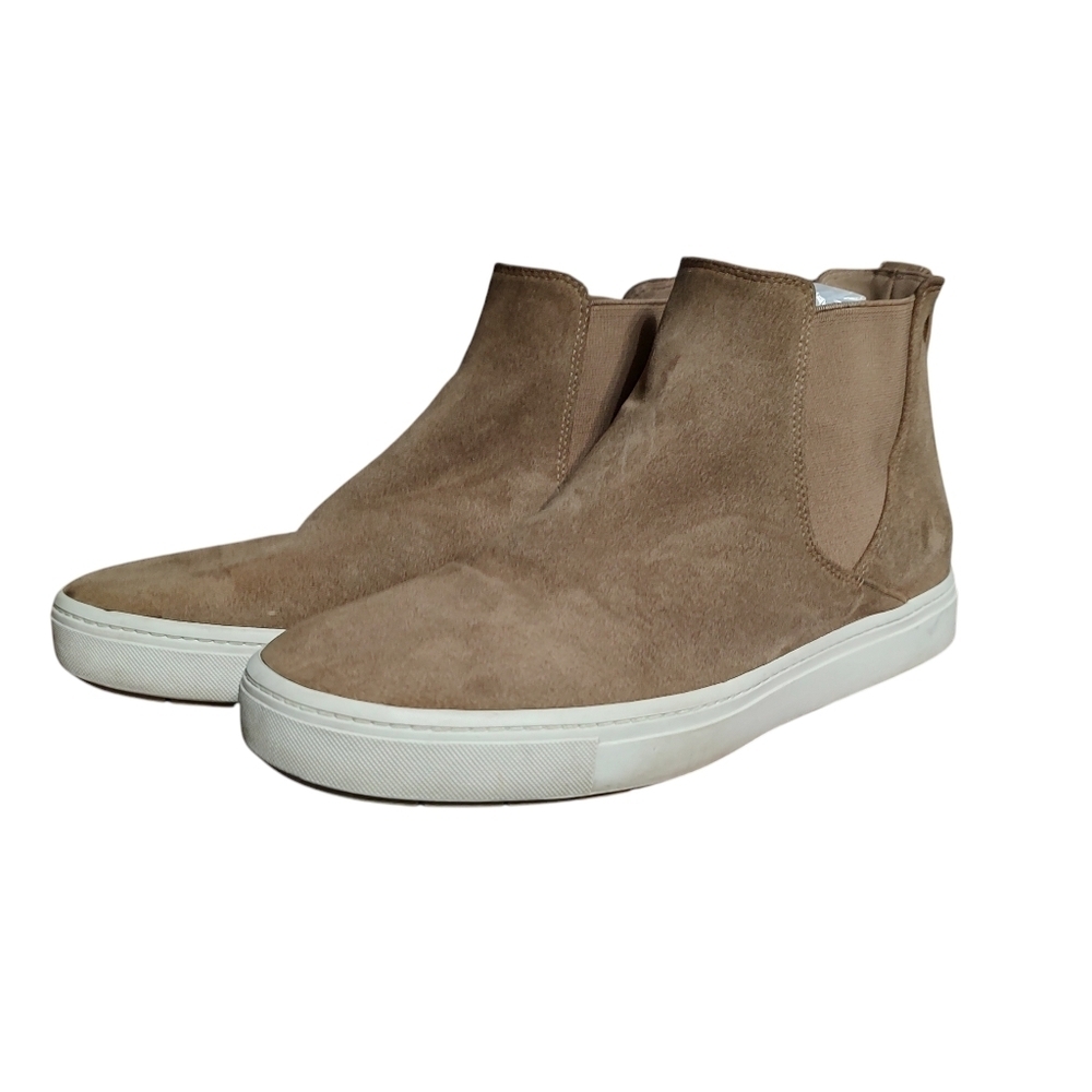 Vince Brown Mocha Mousse Suede Slip-On Chelsea Boots